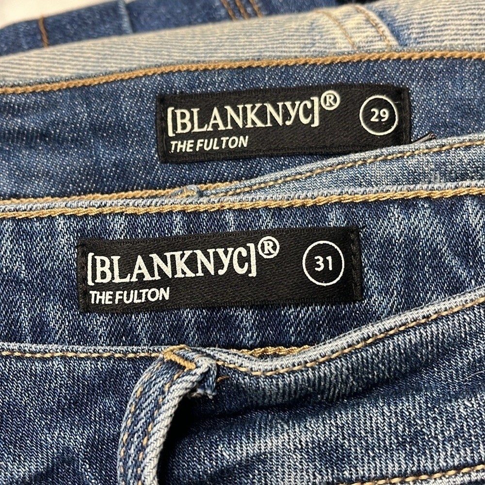 Blank NYC Distressed Cuffed Denim Shorts The Fulton Cox Size 29 & 31 - Picture 5 of 12